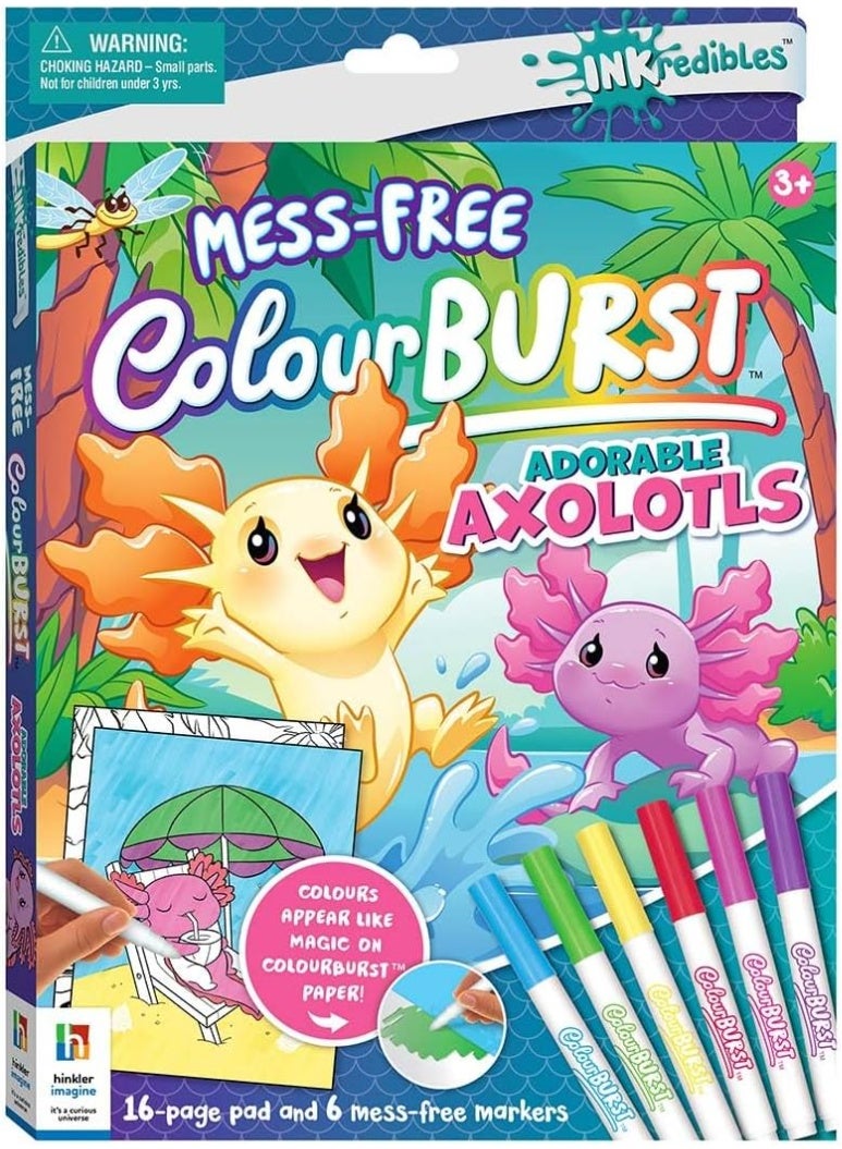 Hinkler Inkredibles Colour Burst Adorable Axolotls - Image 1